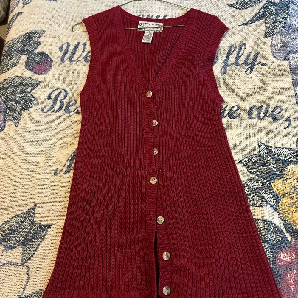 Jonathan Martin Deep Red Knit Sweater